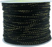 Satijn koord 2 mm met goud draad 5 meter