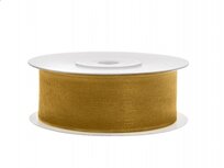 Organza lint 25 mm goud