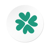 Ronde stickers klavertje vier 10 stuks