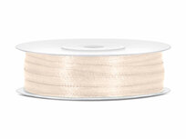 Satijn lint 3 mm donker ivoor 91 meter rol