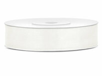 Dubbelzijdig satijn lint 6 mm breed ivoor