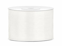 Ivoor satijn lint 5 cm breed