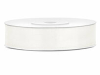 Dubbelzijdig satijn lint 1 cm breed ivoor