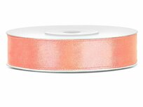 Satijn lint 12 mm zalmroze