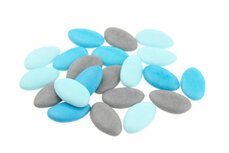 Bruidssuiker mix aqua - licht blauw - grijs
