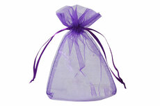 Organza zakjes 5 x 7 cm paars