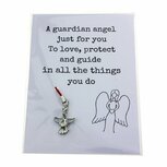 Gelukszakje kaart wit a guardian angel just for you gelukshanger bedel engel