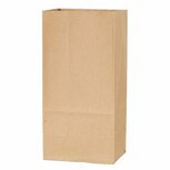 Kraft papier blokbodem zakjes 9 x 6 x 18 cm 10 stuks
