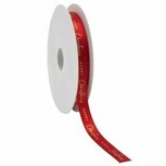 Satijn lint merry christmas rood 1 cm breed 20 meter rol