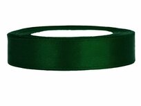 Satijn lint 1 cm breed donker groen 100 meter rol