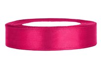 Satijn lint 15 mm breed fuchsia 100 meter rol