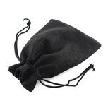 Jute zakje Zwart 7 x 9 cm