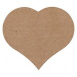 Kraft hartje stickers 10 stuks