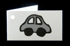 Kaartjes Geboortebedankjes Auto grijs