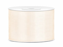 Donker ivoor satijn lint 5 cm breed