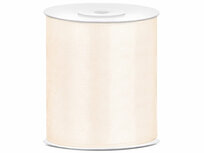 Donker ivoor satijn lint 10 cm breed