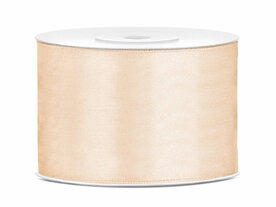 Satijn lint 50 mm camel