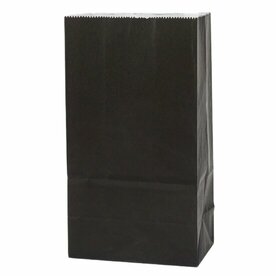 Zwart papier blokbodem zakjes 9 x 6 x 18 cm 10 stuks