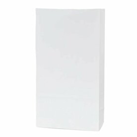 Wit papier blokbodem zakjes 9 x 6 x 18 cm 10 stuks