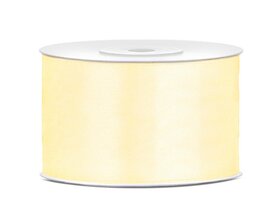 Satijn lint 38 mm breed donker ivoor 6 meter