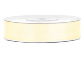 Donker ivoor satijn lint 1.2 cm breed