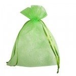 Organza zakje 10 x 15 cm Lime groen