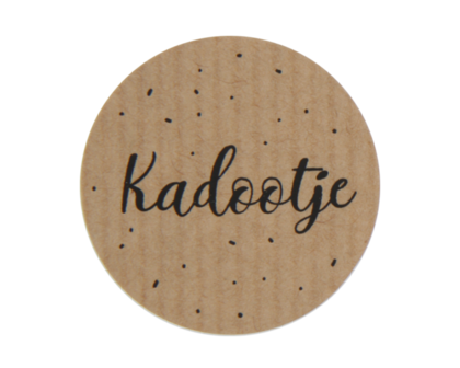 Ronde kraft stickers kadootje 10 stuks