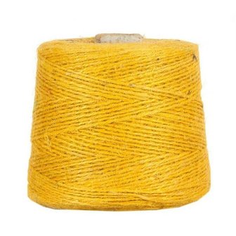 Hennep touw geel 3 mm dik 10 meter