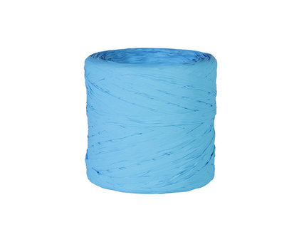 Raffia licht blauw (poly raffia)