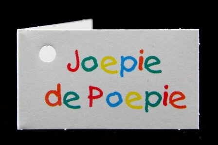 Traktatie kaartjes joepie de poepie kleur