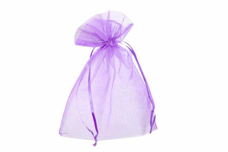 Organza zakje 7,5 x 10 cm lavendel