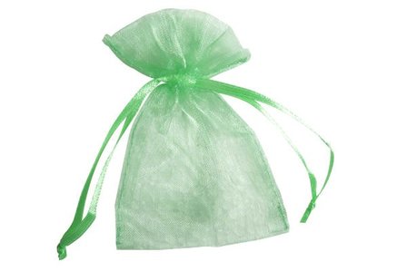 Organza zakje 7,5 x 10 cm Mint