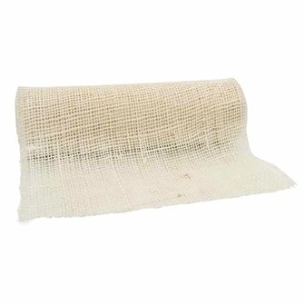 Jute 25 cm breed 5 meter lang creme (tafelloper)