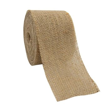 Jute lint naturel 7 cm breed 7 meter rol 