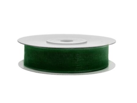 Organza lint 6 mm donker groen