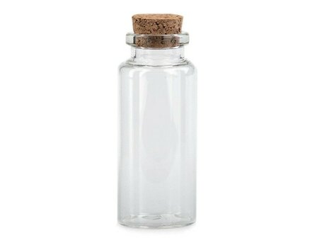 Glazen flesjes met kurk 7 cm