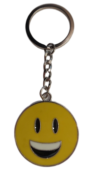 Sleutelhanger smile metaal