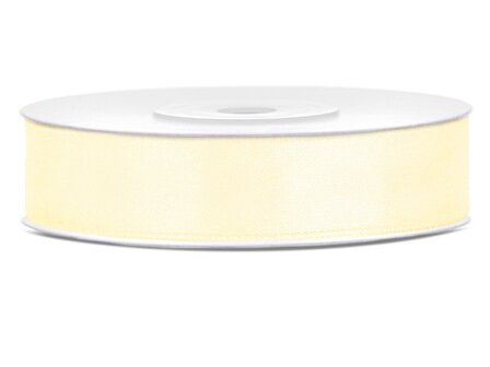 Donker ivoor satijn lint 1.2 cm breed