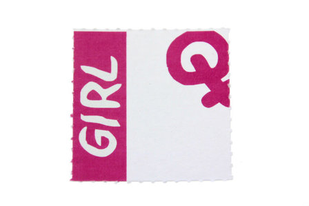 10 labels Geboortebedankjes girl