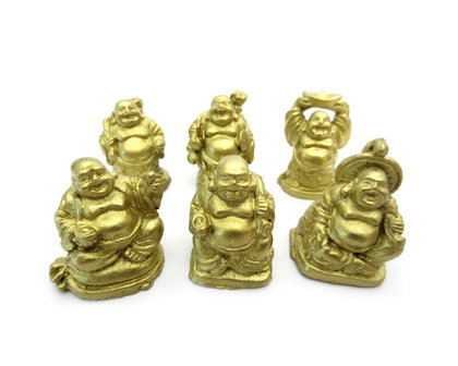 Set 3 cm boeddha goud