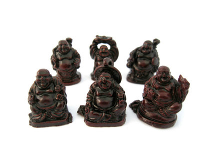 Set 3 cm boeddha rood