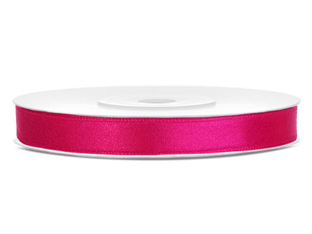 Satijn lint 6 mm fuchsia