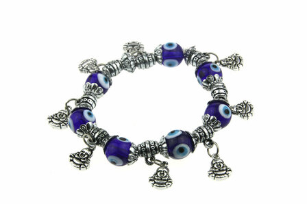 Armband boeddha &amp; blauw boze oog