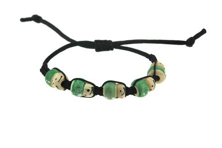 Armband gelukspoppetjes groen