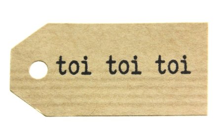 Kraft label toi toi toi