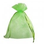 Organza zakje 12.5 x 17.5 cm Lime groen