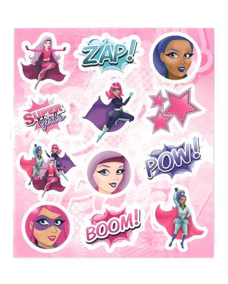 Traktatie stickers super girls