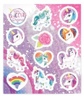 Traktatie stickers little unicorn dreams