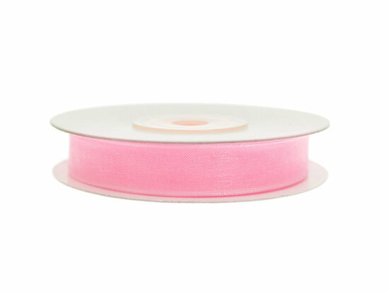 Organza lint 3 mm roze