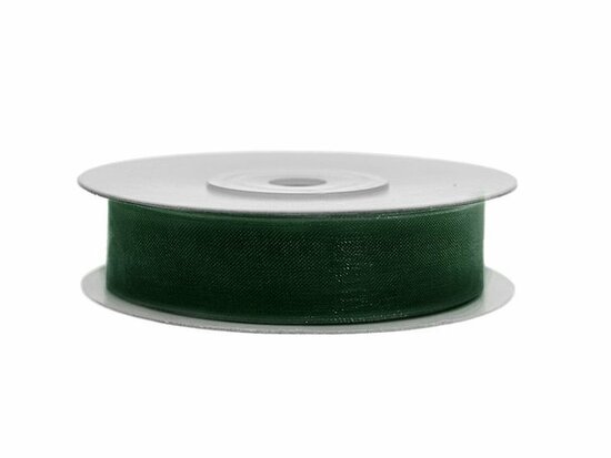 Organza lint 3 mm donker groen